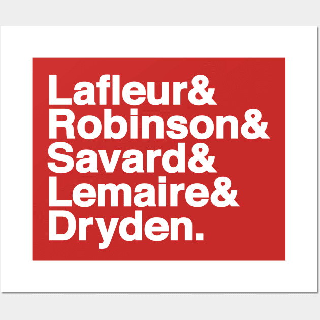 Helvetica 1977 Montreal Canadiens Hockey Wall Art by Carl Cordes